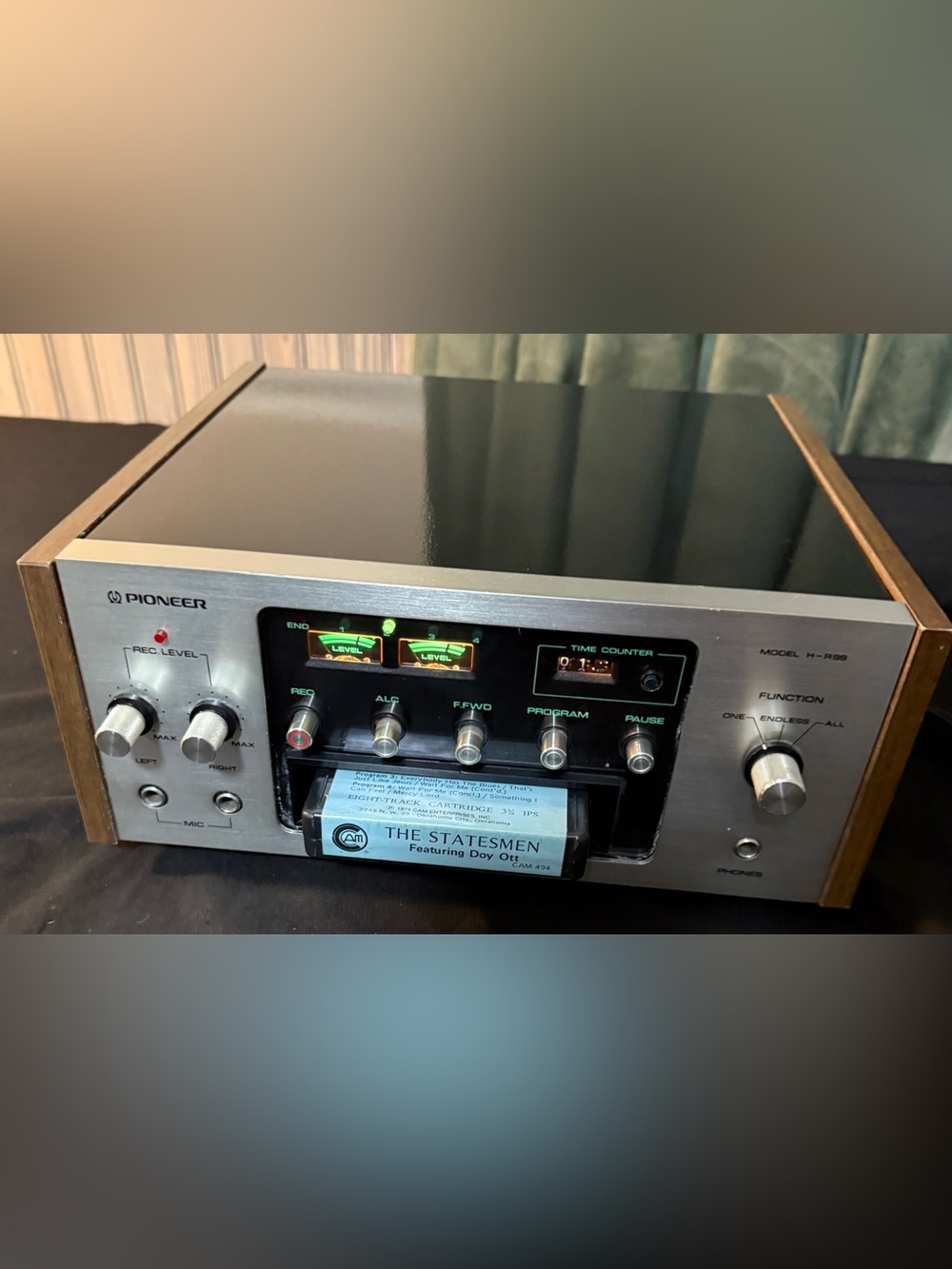 Pioneer H-R99 8-Track Home Stereo Recording Deck Clean Working Condition